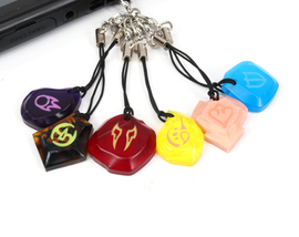 Clear Job Stone Soul Crystal Glow Phone Charms - FFXIV