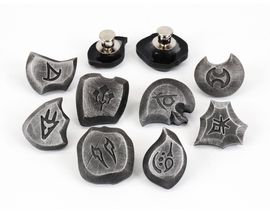 FFXIV Metal Soul Crystal Job Stone Silver Pins - Collectors Edition Bundles