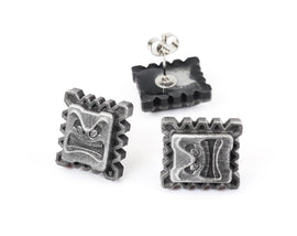 Mario Wild Thwomp Earrings Pair - Mario Enemies Merch - Mario Cosplay Nintendo Gift | ERG1