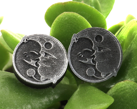 Moogle Yin & Yang Earrings Pair - Final Fantasy