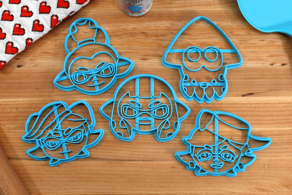 Splatoon Cookie Cutters - Callie, Marie, Girl Inkling, Boy inkling, Squid Symbol