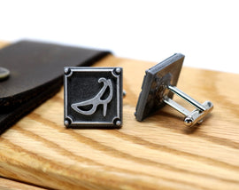 Blue Mage FFXIV Job Cufflinks - BLU Metal Resin, Final Fantasy 14 FF14 Soul Crystal - LootCaveCo