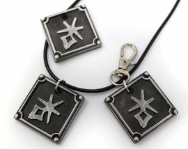 Dark Knight FFXIV Job Charm - DRK Metal Resin, Final Fantasy 14 FF14 Soul Crystal - LootCaveCo