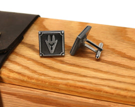 Dragoon FFXIV Job Cufflinks - DRG Metal Resin, Final Fantasy 14 FF14 Soul Crystal - LootCaveCo