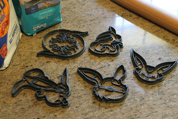 FFXIV Carbuncle Cookie Cutters - Carbuncle Plush, Carbuncle Face, Carbuncle Yin Yang - FF14- FFXV, Final Fantasy Gift - LootCaveCo