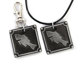 Fisher FFXIV Gathering Charm - FSH Metal Resin, Disciple of the Land Final Fantasy 14 FF14 - LootCaveCo