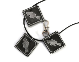 Fisher FFXIV Gathering Charm - FSH Metal Resin, Disciple of the Land Final Fantasy 14 FF14 - LootCaveCo