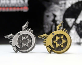 Full Metal Alchemist Ouroboros Symbol-Aluminum Keychain/Necklace for FMA Cosplay-Homunculi - LootCaveCo