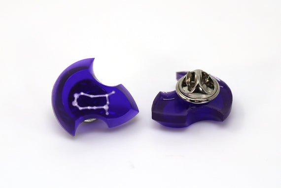 Gemini Constellation Stone Pin - FFXIV Emet Selch Ascian Crystal Pin - LootCaveCo