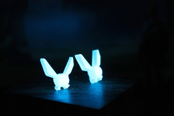 Zelda Earrings Glow in the Dark Navi -Stainless Steel Stud- Legend of Zelda Breath of the Wild  - Nintendo/Zelda Gift