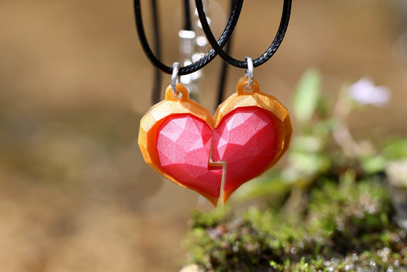 Zelda Companion Heart Container Glow in the Dark Necklace/ Keychain for Legend of Zelda Gamers and Video Game Lovers