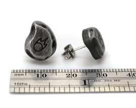 Black Mage FFXIV Soul Crystal Earrings/Job Stone FF14 Final Fantasy 14 FFXIV Charm -Stainless Steel Stud-