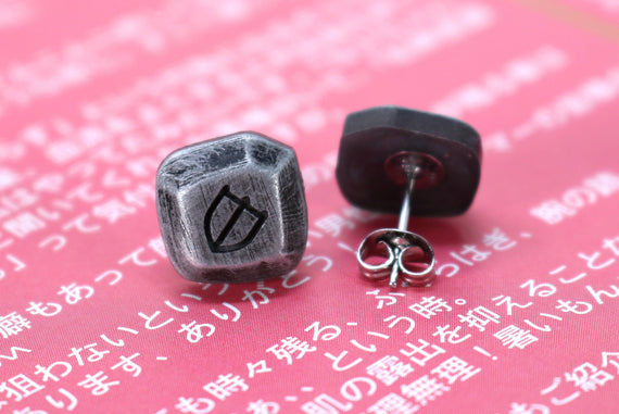 Paladin FFXIV Soul Crystal Earrings/Job Stone FF14 Final Fantasy 14 FFXIV Charm -Stainless Steel Stud-