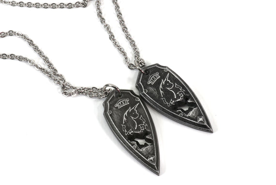 FFXIV Haurchefant Greystone Shield Charm Neckalce - Shadowbringers Final Fantasy 14 - House Fortemps