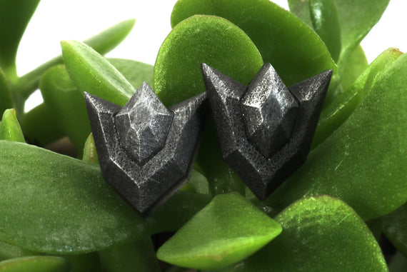 Goron Ruby Earrings - Legend of Zelda Spiritual Stones - Stainless Steel Stud - Nintendo/Zelda Gift