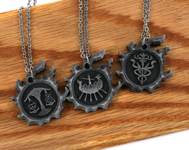 FFXIV Grand Company Charm Necklace -The Order of the Twin Adder- The Maelstrom - The Immortal Flames - FF14 Final Fantasy 14