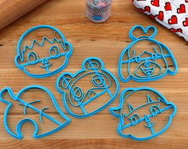 Animal Crossing Cookie Cutters - Tom Nook, Isabelle, Male Villager, Female Villager, Item Leaf - New Horizons /  Nintendo Gift
