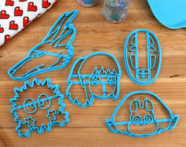 Spirited Away Cookie Cutters - Chihiro, Boh Mouse, Haku Dragon, No Face, Soot Sprite