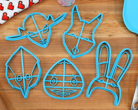 Majoras Mask Cookie Cutters - Bunny Hood, Garo Mask, Goron Mask, Keaton Mask, Zora Mask - Breath of the Wild /  Nintendo Gift
