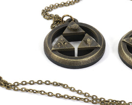 Zelda Triforce Spiritual Stone Charm Necklace - Legend of Zelda Breath of the Wild Necklace - Nintendo/Zelda Gift