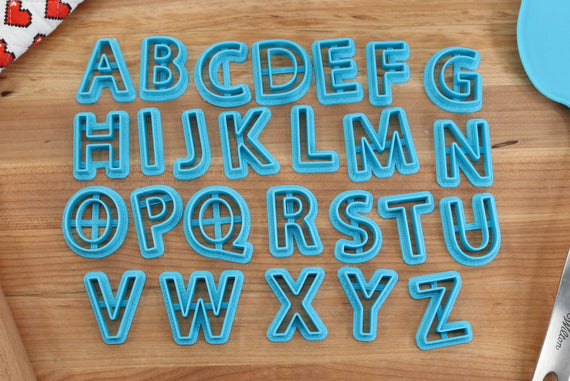 Myriad FONT Cookie Cutters - Fondant Letters, Letters for Cake decorating