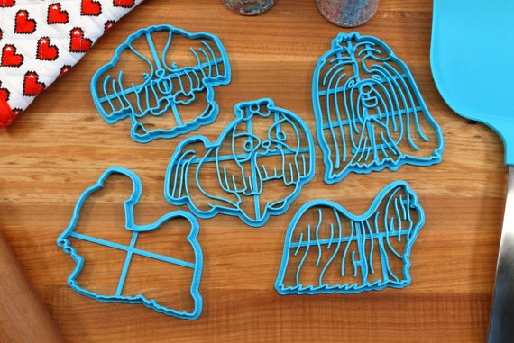 Shih Tzu Cookie Cutters - Shih Tzu Stack, Shih Tzu Face, Shih Tzu Outline - Gift for Shih Tzu Owner