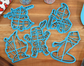 Souls Cookie Cutters - Bonfire Lit, Faraam Knight, Onion Knight, Sun Praising Knight, White Sign Soapstone