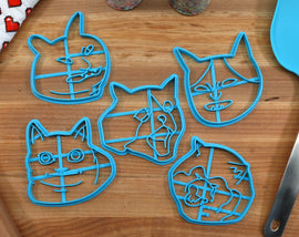 Meme Animal Cookie Cutters - Meme Cat Face, Meme Dog Face - Meme Fan