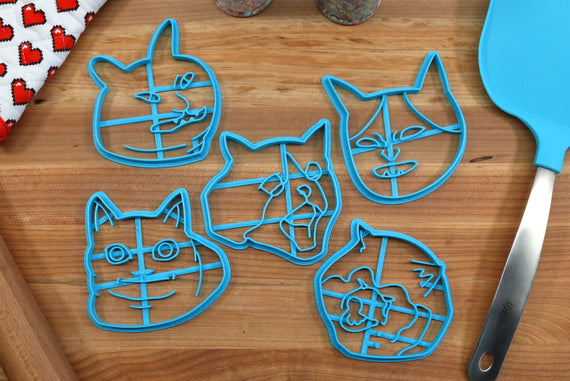 Meme Animal Cookie Cutters - Meme Cat Face, Meme Dog Face - Meme Fan