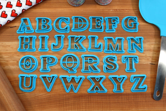 Hylian Fantasy FONT Cookie Cutters - Fondant Letters, Letters for Cake decorating