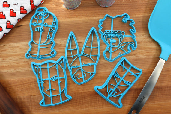 Momo's Eccentric Escapades Cookie Cutters - Filthy Acts for Free, Estrella Metal, Monarch Magenta, Slay Bae, The Globe