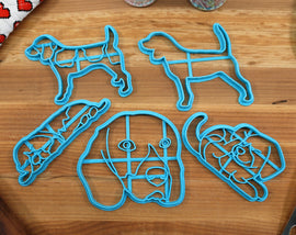 Beagle Cookie Cutters - Beagle Stack, Beagle Outline, Beagle Face, Beagle Scratch, Beagle Nap - Gift For Beagle Owner