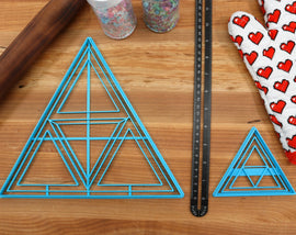 XL 12 Inch Triforce Cookie Cutter -  Zelda Cookie Cake  - Breathe of the Wild Cookie Cutter /  Nintendo Gift