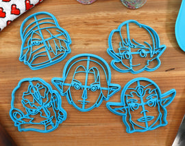 Ocarina of Time Face Cookie Cutters - Adult Link, Adult Zelda, Ganandorf, Saria, Sheik