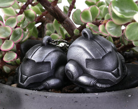 Super Metroid Samus Helmet Keychain -Samus Aran Gift or Samus Cosplay