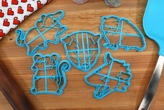 Possum Cookie Cutters - Cute Possum, Fluffy Possum, Possum Face, Possum Scream, Sitting Possum
