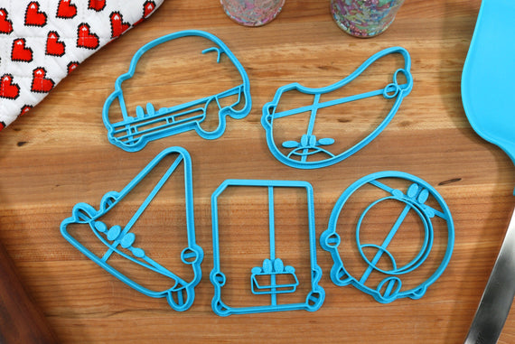 Kirby Mouthful Mode Cookie Cutters- Arch Mouth, Car Mouth, Cone Mouth, Ring Mouth, Vending Mouth- Forgotten Lands
