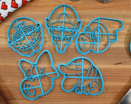 Mario Villians Cookie Cutters - Wario, Waluigi, Birdo, Poochy, Sniffit - Super Mario Bros /  Nintendo Gift