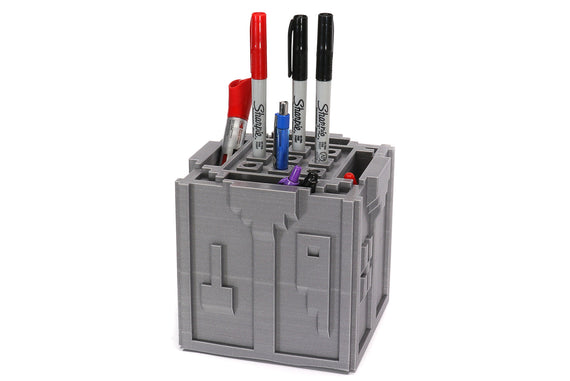 Crafting Table Pencil Holder - Crafting Black Desk Organizer - Gamer Desk Organizer FNP1