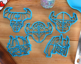 Helltaken Cookie Cutters Set 3 - Beelzebub, Glorious Skeleton, Loremaster, Skeleton, Subject