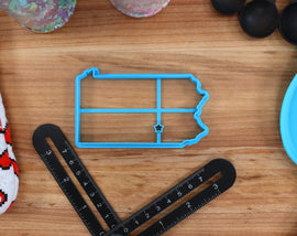 Pennsylvania Cookie Cutters - Pennsylvania Outline, Chocolate Bar, Liberty Bell, Ruffed Grouse - Pennsylvania State Fan