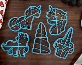 Unicorn Cookie Cutters - Unicorn Horn, Unicorn Outline, Unicorn Cupcake, Unicorn Head, Sitting Unicorn - Unicorn Birthday