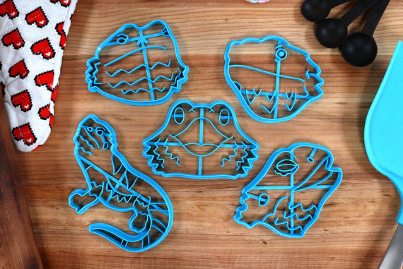 Bearded Dragon Cookie Cutters - Bearded Dragon Face, Bearded Dragon Outline, Bearded Dragon Gift