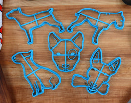Bull Terrier Cookie Cutters - Bull Terrier Stack, Bull Terrier Outline, Bull Terrier Cute, Bull Terrier Bone - Bull Terrier Gift