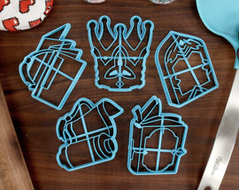 Genshin Impact Items Cookie Cutters Set 2 - Crown of Insight, Philosophies Book, Philosophies Pamphlet, Philosophies Scroll