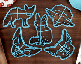 Fennec FoxCookie Cutters - Fennec Fox Face, Fennec Fox Outline, Sleeping Fennec Fox - Gift for Fennec Fox Fan