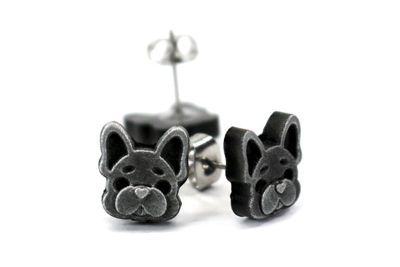 French Bulldog Earrings - Cutesy Frenchie - French Bulldog Face- Gift for French bulldog Owner ERG1
