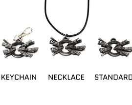 Persona 5 Battle Menu Keychain / Necklace - Persona 5 Pin, Battle Menu - Persona gift Shin Megami Tensei/Atlus/SMT KY1