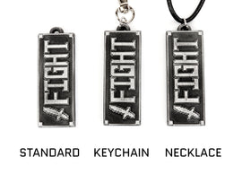 Undertale Mercy and Fight Keychain / Necklace - Deltarune Symbol - Spamton - Undertale Gift KY1