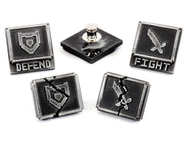 Deltarune Battle Action Pin - RPG Battle Menu Pins - Deltarune Pin - Spamton Pin- Undertale Gift SPN1